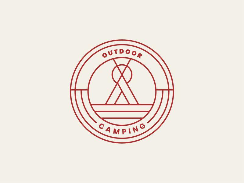 Red Outdoor Logo - Outdoor adventure logo badge template by Jantarothai | Dribbble ...