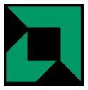 Green Square Company Logo - AMD. Low Power Engineering