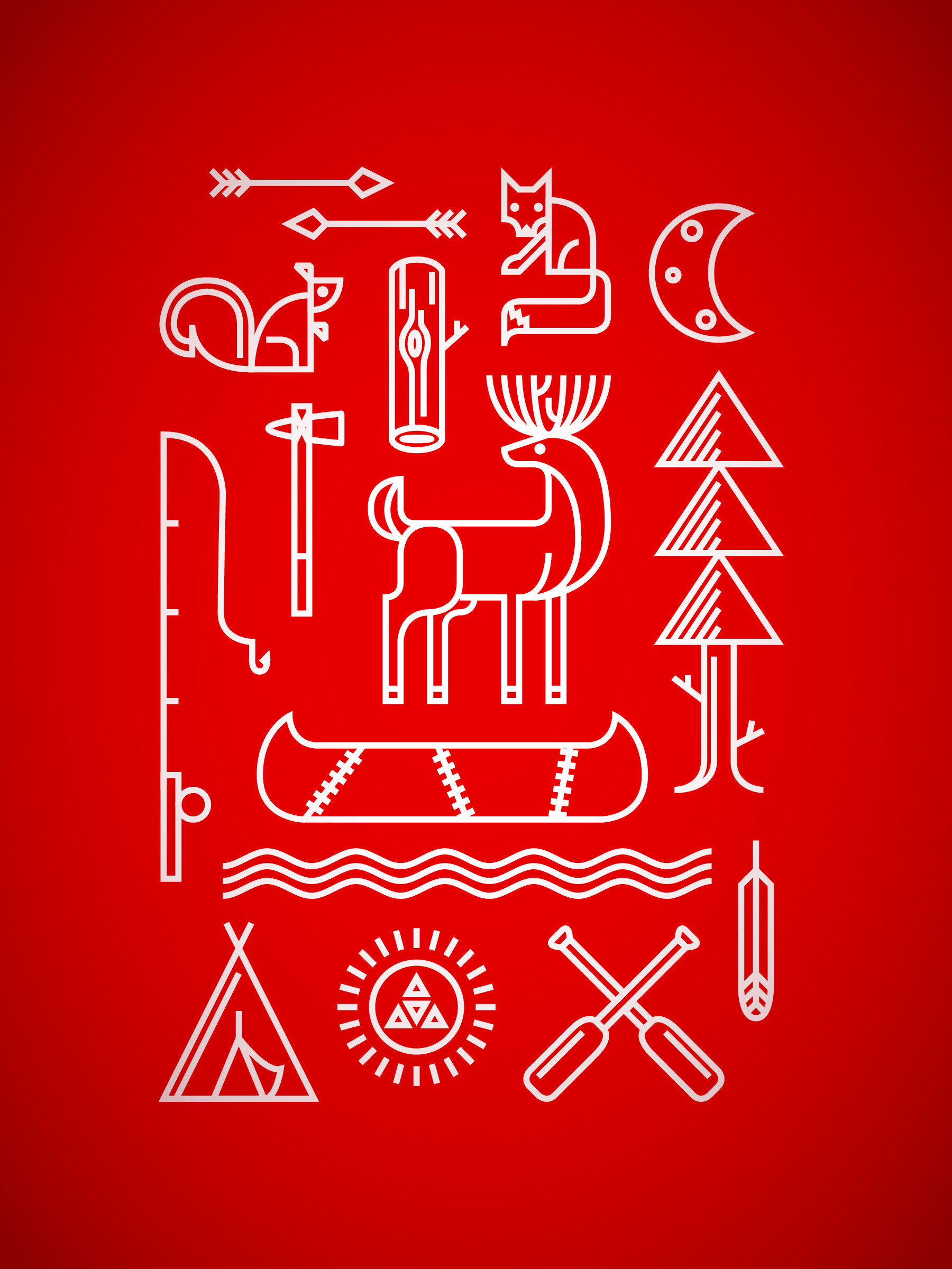 Red Outdoor Logo - Spalding Design // Camp Piomingo Summer Camp poster (Red) // Camp