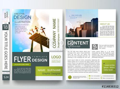 Green Square Company Logo - Flyers design template vector.Business brochure green square report ...