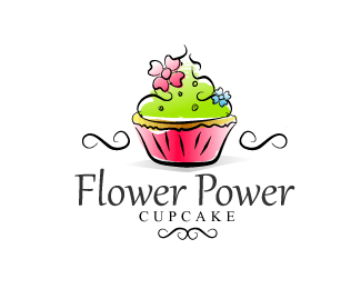 Flower Power Logo - Flower Power Cupcakes Designed