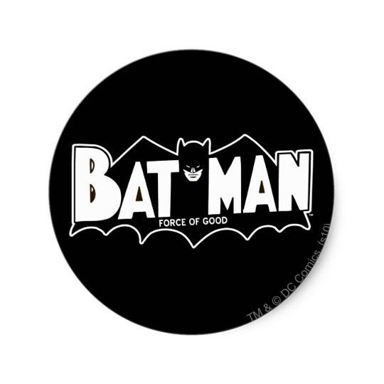 60s Logo - Batman | Force of Good 60s Logo Classic Round Sticker | Zazzle.com