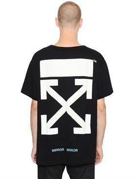 Off White Clothing Logo - Off White Shirts Printed Cotton Jersey T