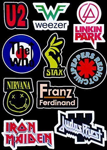 Iconic Rock Band Logo - Vooseyhome Famous Rock Metalica Music Band Logo Sticker