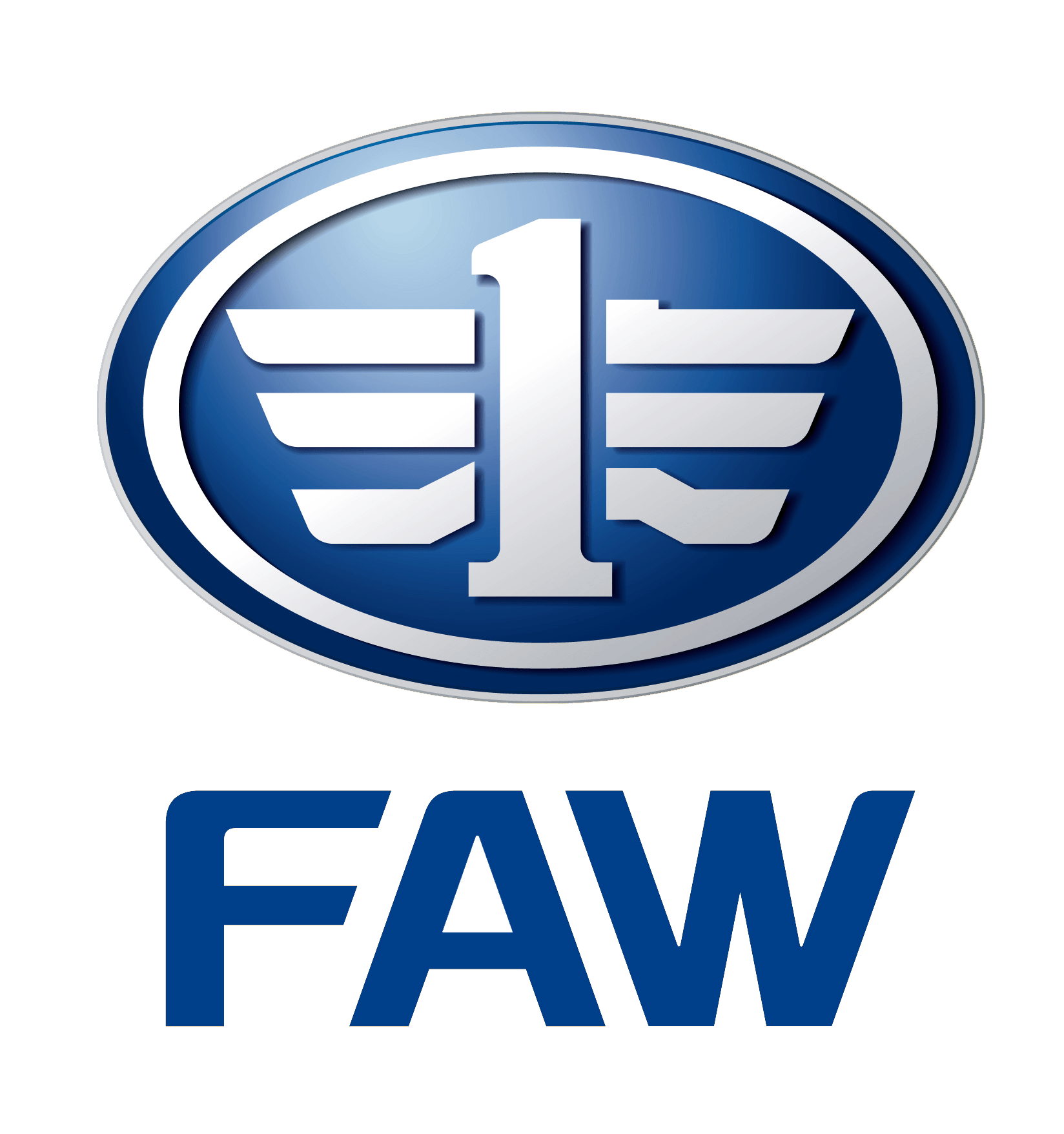 Blue and White Car Logo - FAW Car Logo