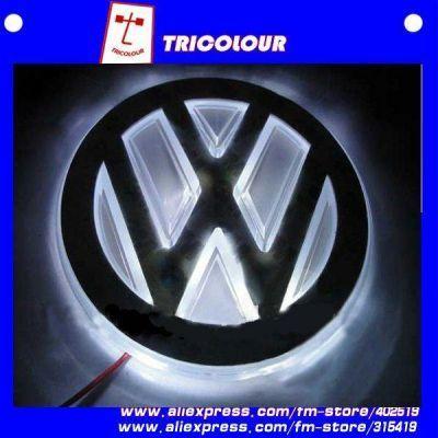 Blue and White Car Logo - Buy Volkswagen Car Emblem Badge Logo White Light Online | Best ...