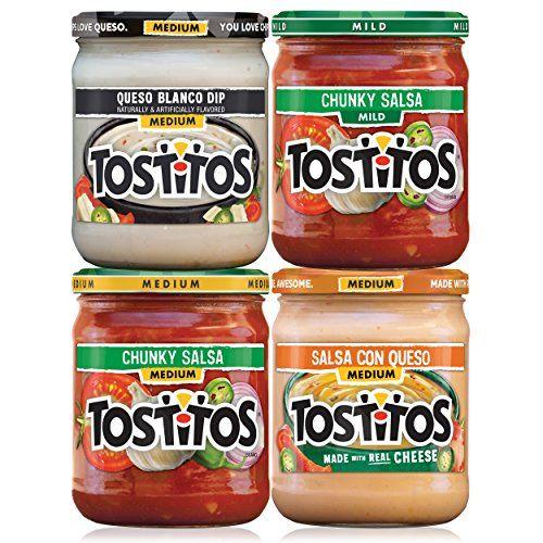 Tostitos Salsa Logo - Amazon.com: Tostitos Salsa & Queso Dips Variety Pack, 4 Count
