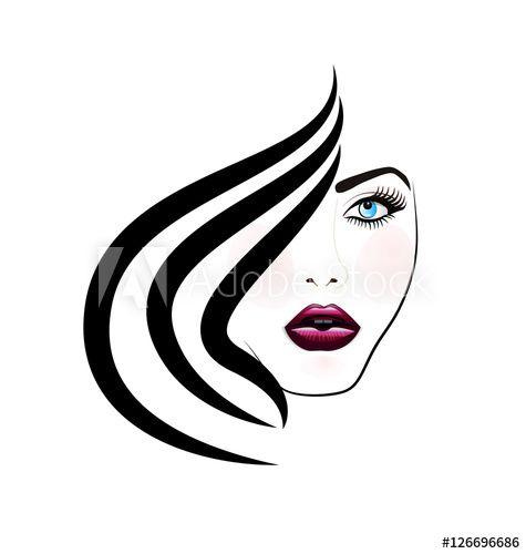 Pretty Woman Logo - Woman face pretty girl logo vector - Buy this stock vector and ...