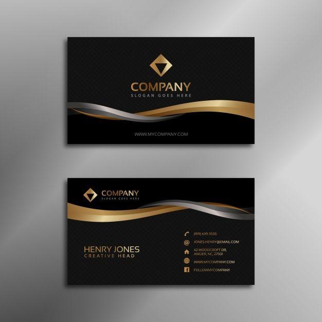 Gold Brown Company Logo - Black and gold business card Vector | Free Download