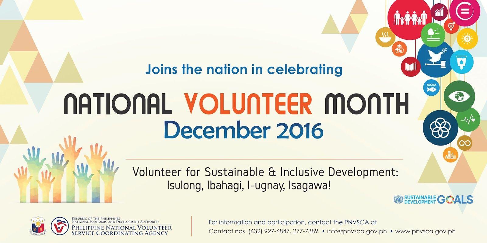 National Volunteer Month Logo - VOICE Network: PNVSCA Press Release: National Volunteer Month