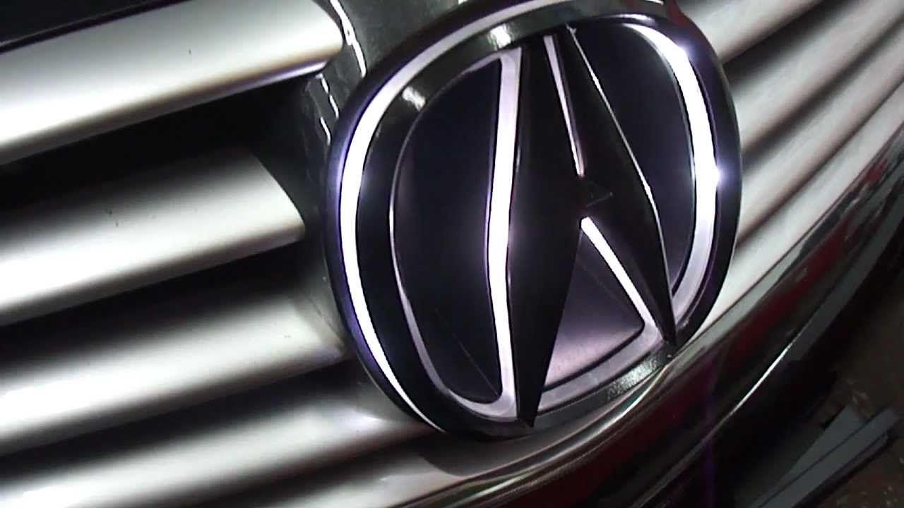 Acura RL Logo - Acura RL LED front badge with turn signal - YouTube