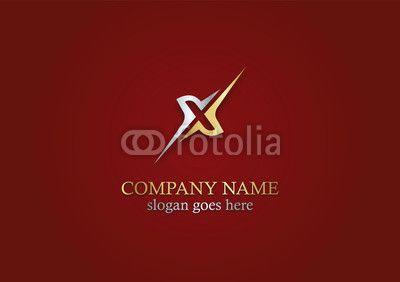 Gold Brown Company Logo - gold letter x abstract company logo. Buy Photo. AP Image