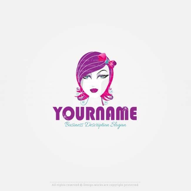 Pretty Woman Logo - Buy a Logo Online Woman face logo. Fashion Logo & Beauty