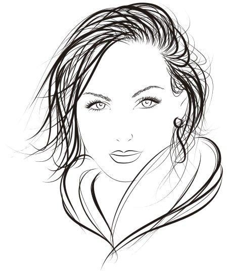 Pretty Woman Logo - Face of Pretty Woman Logo Vector