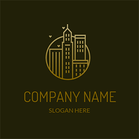 Gold Brown Company Logo - Free Construction Logo Designs | DesignEvo Logo Maker