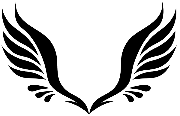 Hawk Wing Logo - Simple Tribal Angel Wings - ClipArt Best | Tattoos on back | Tattoos ...