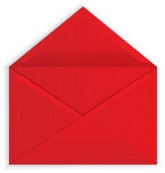 Red Open Envelope Logo - Red envelope open vector stock vector