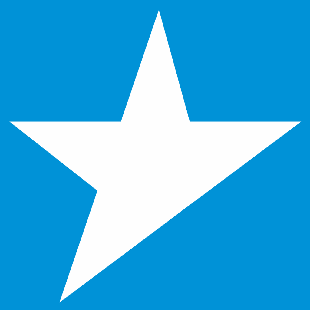 Blue Square White Star Logo - Blue Square Logo White Star