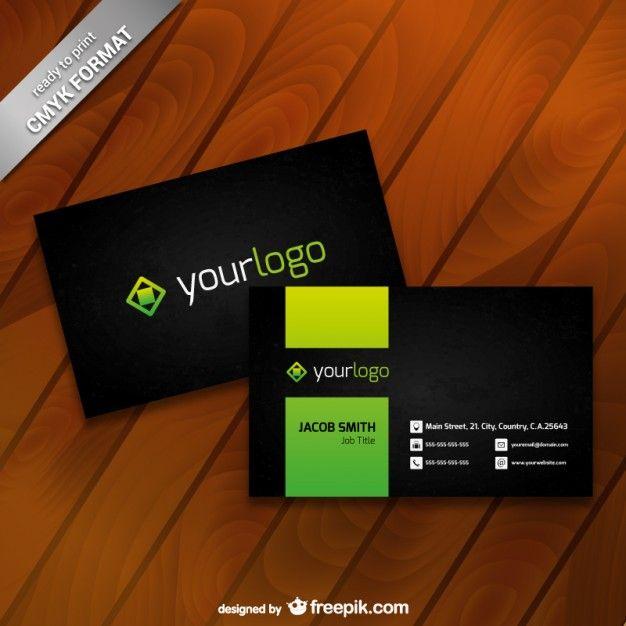 Card Logo - Business card template with logo Vector | Free Download