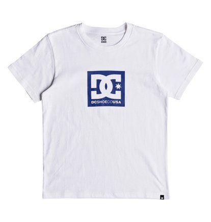 Blue Square White Star Logo - Square Star - T-Shirt for Boys 8-16 - White - DC Shoes | Compare Prices