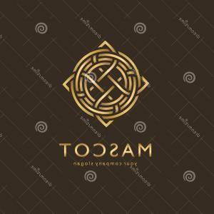 Gold Brown Company Logo - Business Finance Round Trading Gold Company Logo Vector