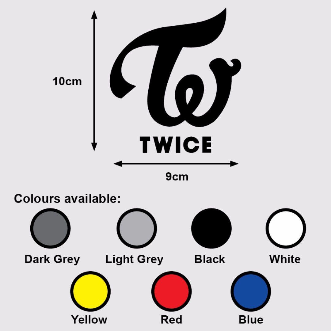 Twice Kpop Logo - TWICE Logo Premium Vinyl Sticker (Korean band Music Kpop Nayeon ...