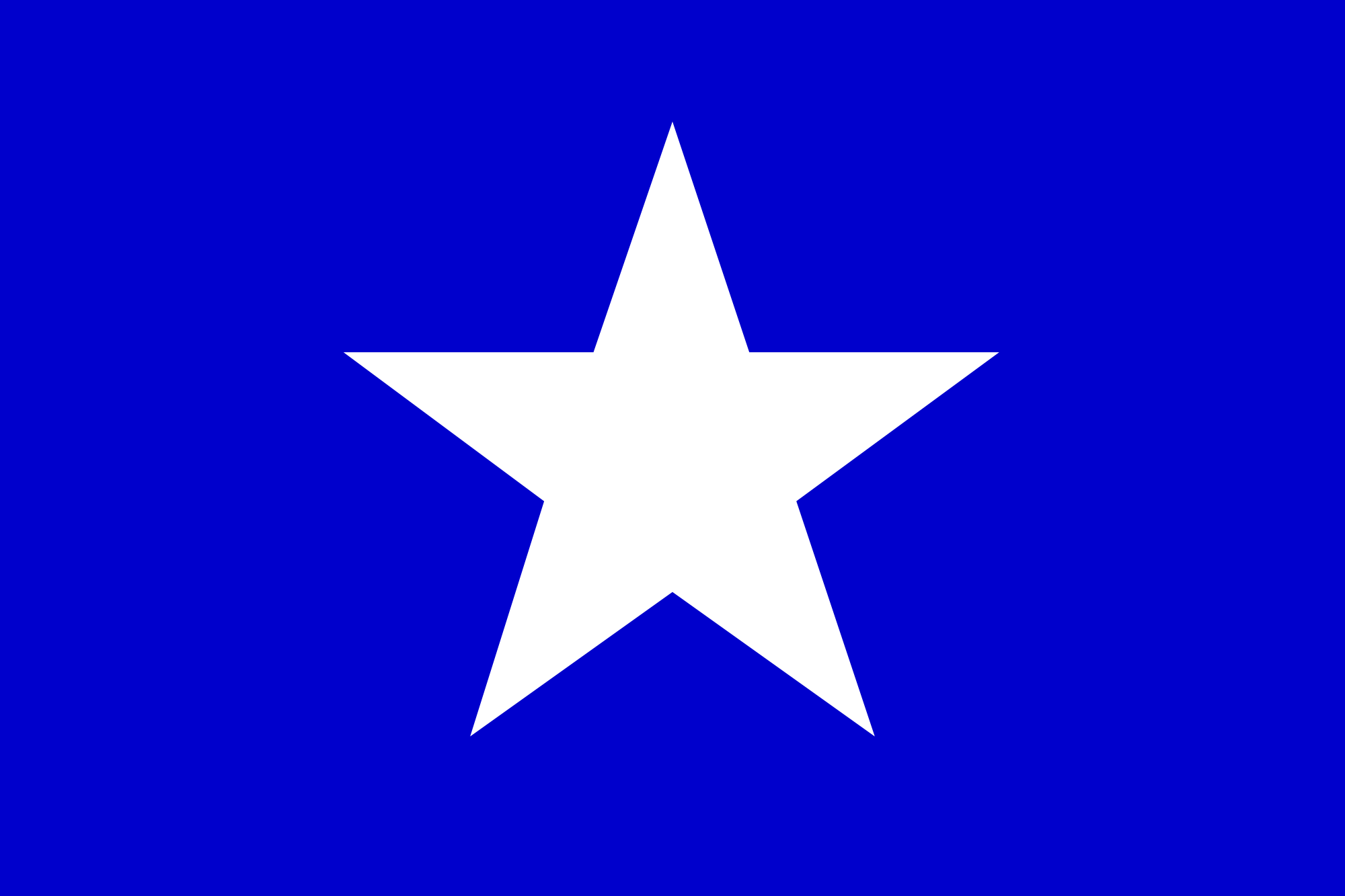 Blue Square White Star Logo - Flag Of The United Tribes Of Fiji 1865 1867.svg