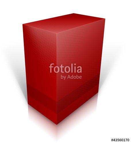 Red Box with White Square Logo - Blank Red box on white background.
