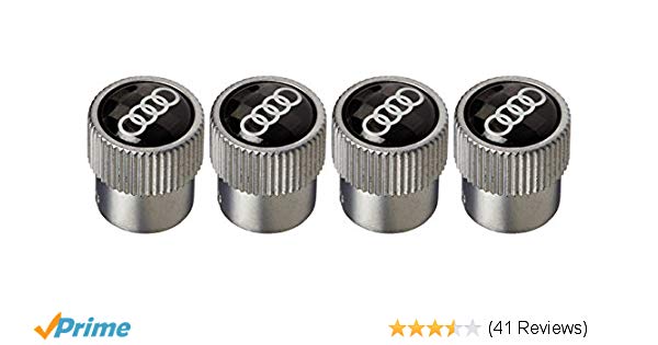 4 Rings Logo - AUDI New Carbon Fiber Valve Stem Caps Rings Logo Set