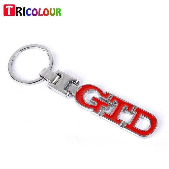 4 Rings Logo - TRICOLOUR 1X 3D Car Keychain GTD Logo Key Chain Key Ring