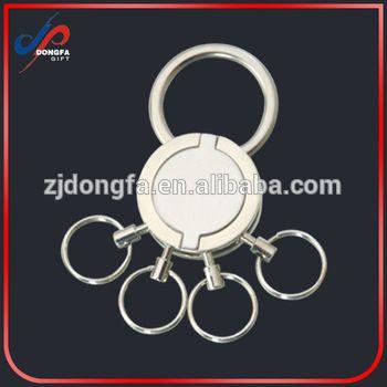 4 Rings Logo - Custom Logo Circular Valet Pull-apart/ Pull-n-twist Metal Keychain 4 ...