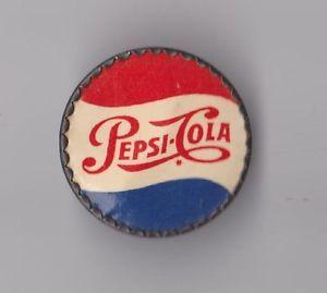 1960s Pepsi Logo - Vintage PEPSI COLA pin badge 1960s Advertising Logo Bottle Cap Logo ...