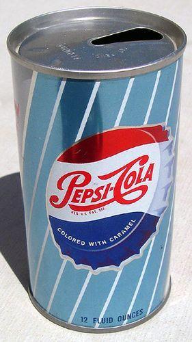 1960s Pepsi Logo - Pepsi Cola Soda Can, 1960's. Design. Pepsi, Pepsi cola, Cola