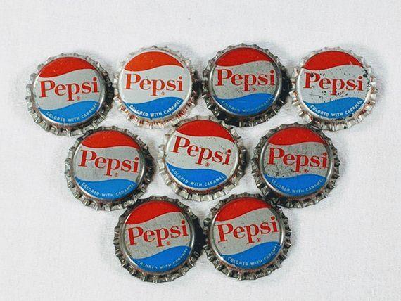 1960s Pepsi Logo - 1960's Unused Pepsi Crown Composite Cork Liner Bottle | Etsy