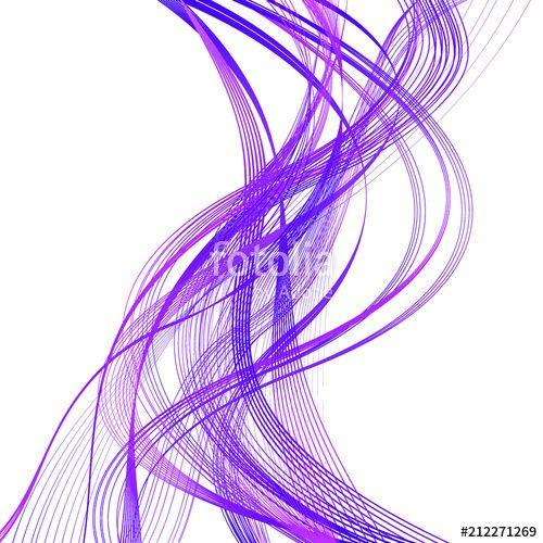 Purple with White Waves Logo - Abstract Purple Waves and Violet Bands Isolated on White Background ...