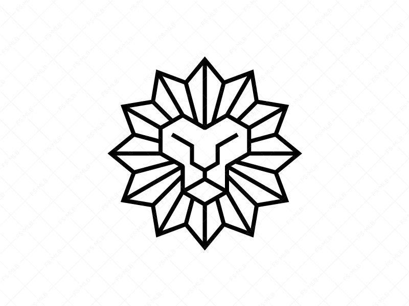 Crystal Lion Logo - Gemstone Lion Logo