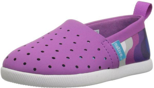 Purple with White Waves Logo - native Kids Venice Water Proof Shoes, Peace Purple/Shell White ...
