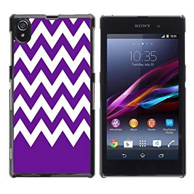 Purple with White Waves Logo - Skull Market - FOR Sony Xperia Z1 L39 - Purple bottom white waves ...