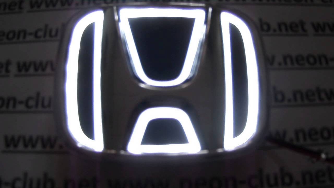 Blue and White Car Logo - Honda parts & accessories led logo for New Fit, Odyssey