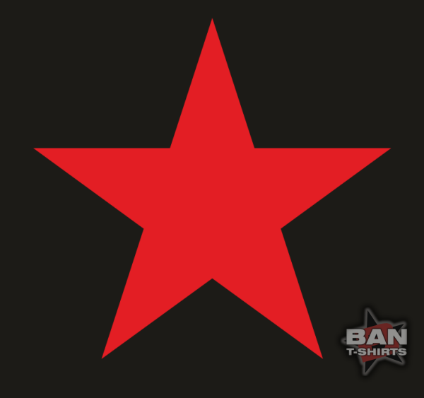 Red Star T Logo - Red Star Organic Cotton Black T-shirt – Ban T-shirts