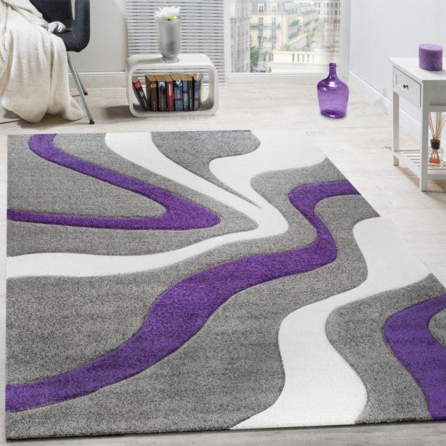 Purple with White Waves Logo - Modern Grey Purple White Rug Abstract Wave Bedroom Carpet Runner ...