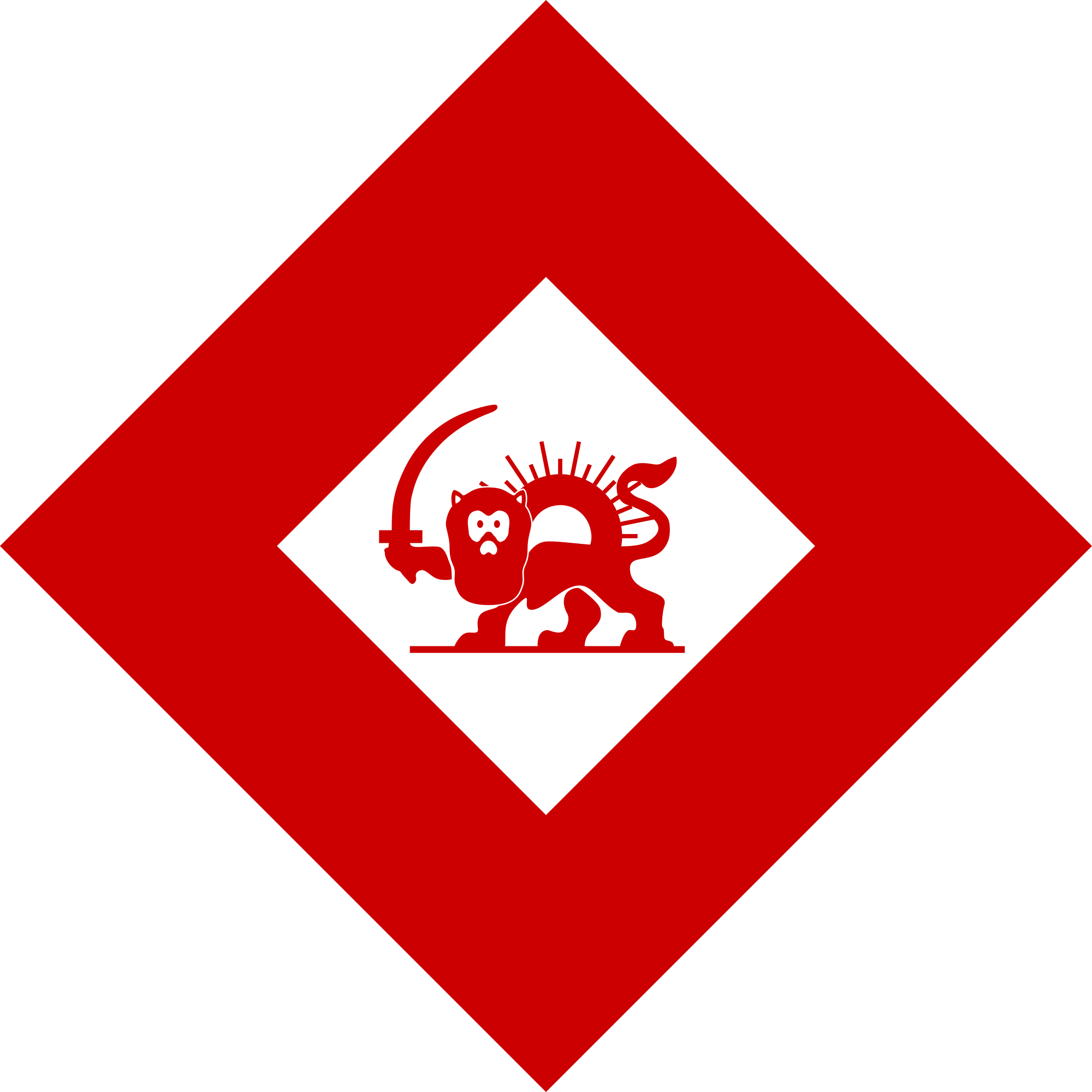 Crystal Lion Logo - File:Red Crystal with Lion and Sun.svg - Wikimedia Commons