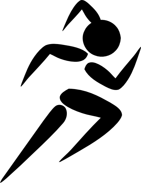 Runner Woman Logo - female track runner clip art | Girl Running clip art - vector clip ...