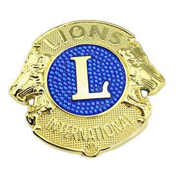 Crystal Lion Logo - China Car Badge with Lion Logo Studded with Blue Crystals on Global