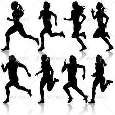 Runner Woman Logo - Best FfC silhouette ideas image. Fitness logo, Logo design