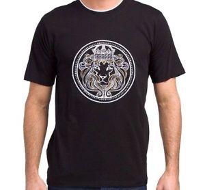 Crystal Lion Logo - 19V69 ITALIA Cotton Logo Versace1969 Crew Neck Crystal Lion T Shirt