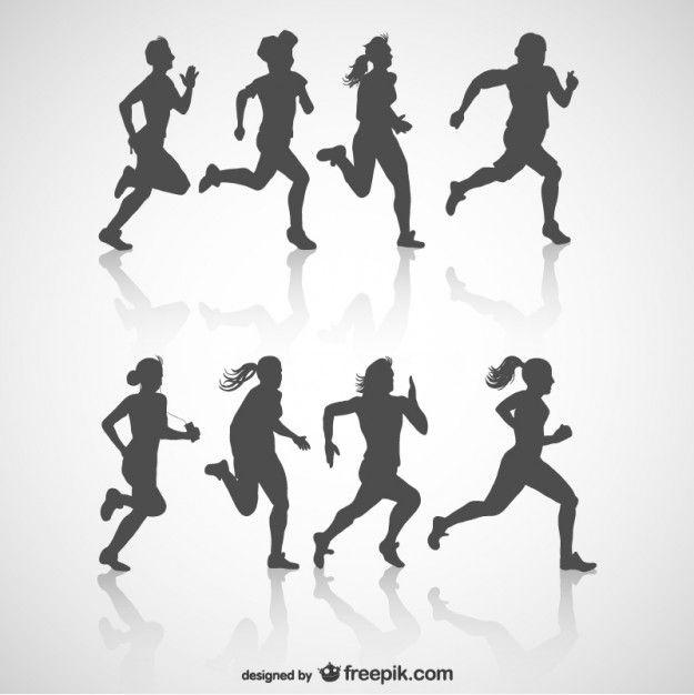 Runner Woman Logo - Runners silhouette Vector | Free Download