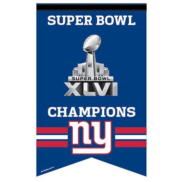 NY Giants Logo - NY Giants Super Bowl 46 Logo Banner and Wall Hanging | eBay