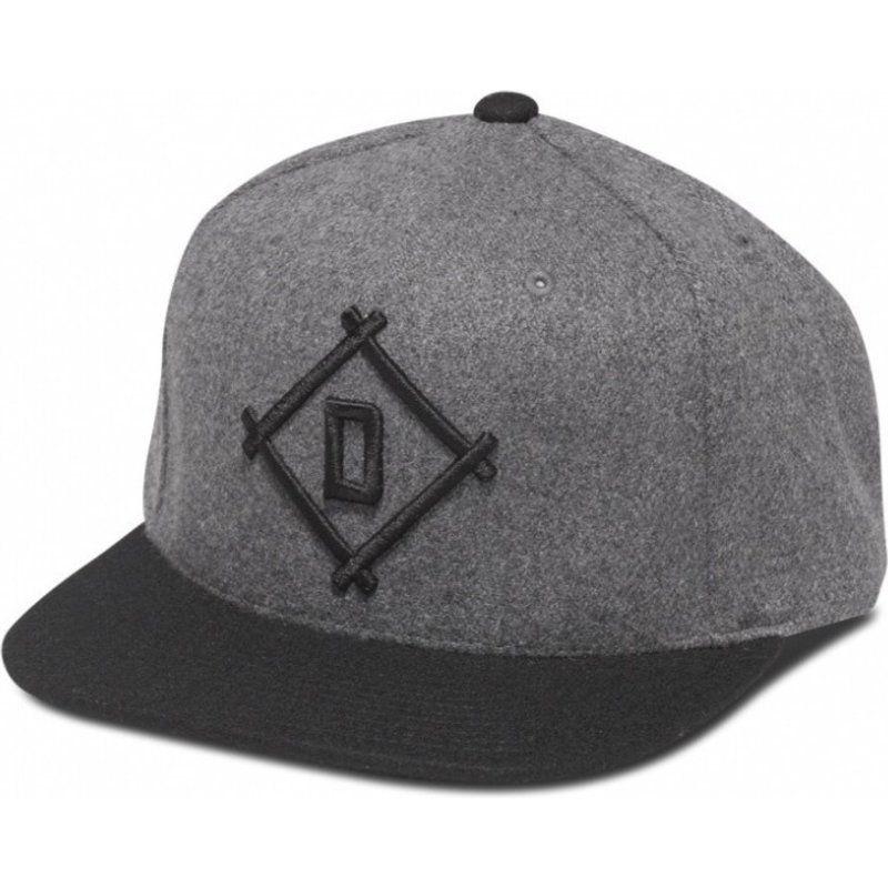 Grey Diamond Logo - Diamond Supply Flat Brim Large D Logo Grey Snapback Cap: Shop Online