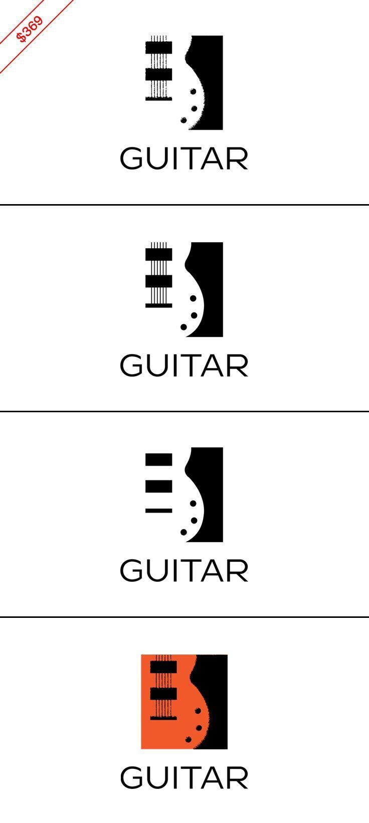 Musician Logo - $369 Guitar logo / music logo / recording studio logo / record label ...